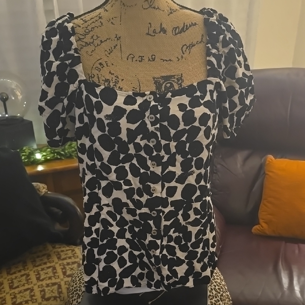 Black and White Women's Top